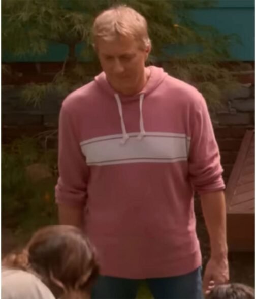 Cobra Kai S05 William Zabka Pink Hoodie - Image 2