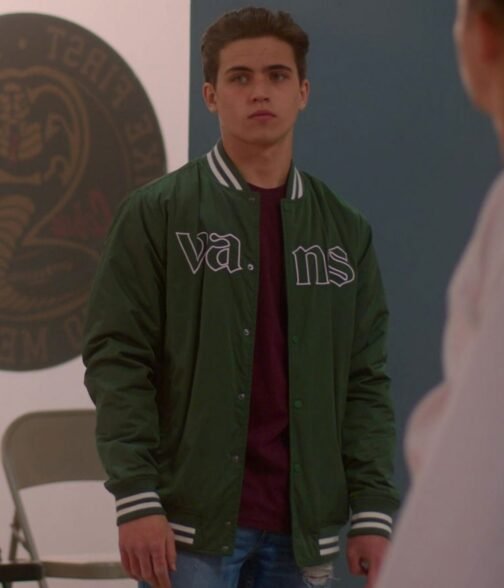 Cobra Kai S04 Tanner Buchanan Green Bomber Jacket - Image 2
