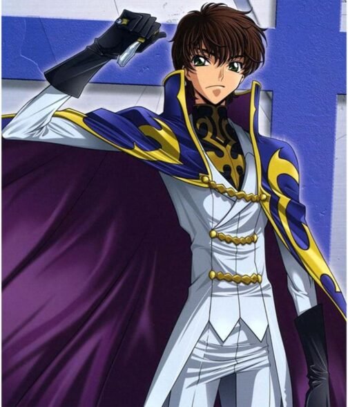 Suzaku Kururugi Code Geass Cotton Blue Cape - Image 4