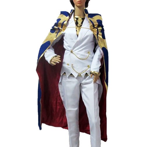Suzaku Kururugi Code Geass Cotton Blue Cape - Image 3