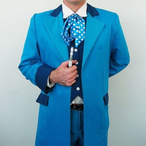 Colin Baker The Sixth Doctor Blue Coat - Image 2