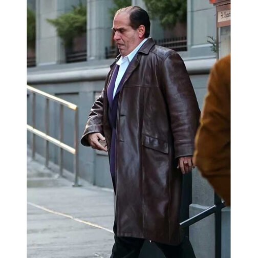 The Penguin Oz Cobb Brown Leather Coat - Image 7