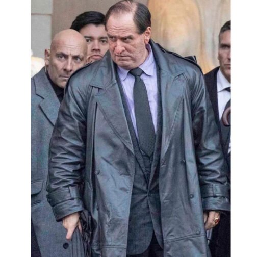 The Penguin Oz Cobb Leather Coat - Image 3