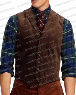 Brendan Gleeson The Banshees of Inisherin Corduroy Brown Vest