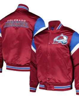 Colorado Avalanche Midweight Burgundy Satin Jacket