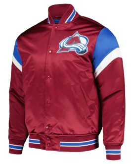 Colorado Avalanche Midweight Burgundy Satin Jacket