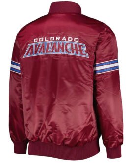 Colorado Avalanche Pick & Roll Burgundy Satin Jacket
