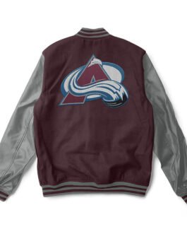 Colorado Avalanche Varsity Maroon and Gray Jacket