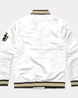 Colorado Buffaloes White Varsity Satin Jacket