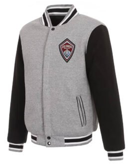 Colorado Rapids Gray and Black Varsity Wool Jacket