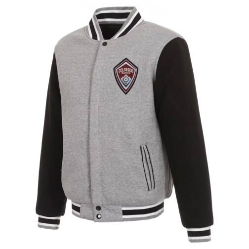 Colorado Rapids Gray and Black Varsity Wool Jacket