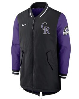 Dugout Performance Colorado Rockies Purple and Black Jacket