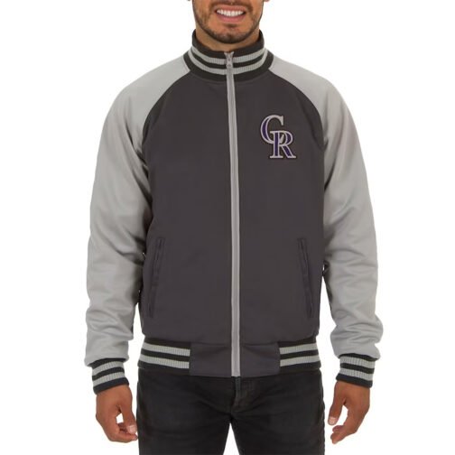 Colorado Rockies Track Gray Jacket - Image 3