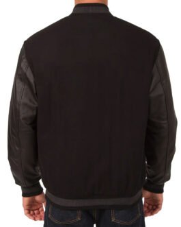Colorado Rockies Varsity Black Wool/Leather Jacket