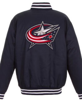 Columbus Blue Jackets Poly Twill Navy Jacket