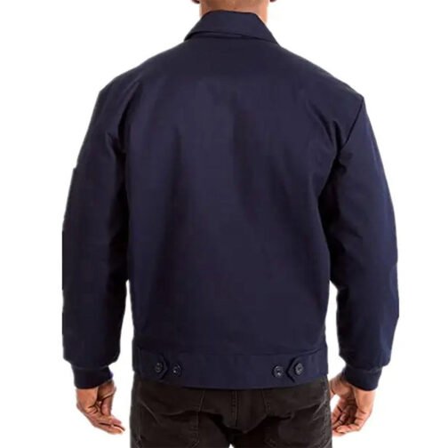 Columbus Blue Jackets Workwear Navy Cotton Jacket - Image 2