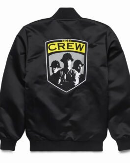 Columbus Crew Bomber Black Satin Jacket