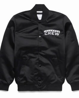 Columbus Crew Bomber Black Satin Jacket