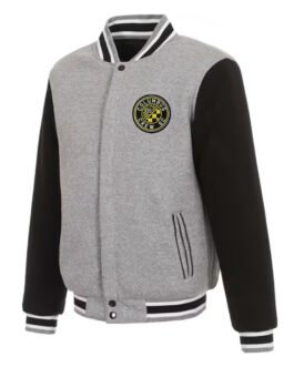 Columbus Crew Varsity Grey and Black Fleece Jacket