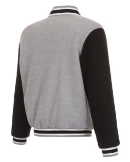 Columbus Crew Varsity Grey and Black Fleece Jacket