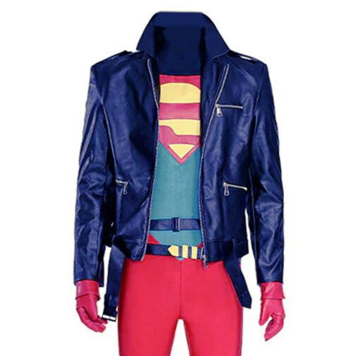 Superboy Comic Leather Jacket - Image 3
