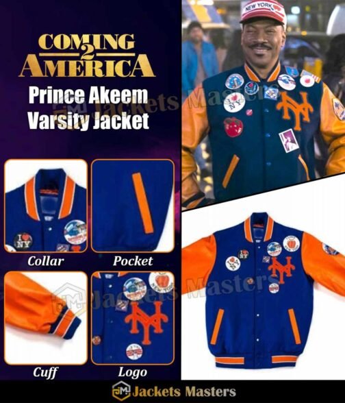 Eddie Murphy Coming 2 America NY Letterman Jacket - Image 12