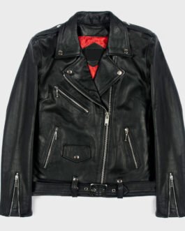 Blood Red Commando Leather Jacket