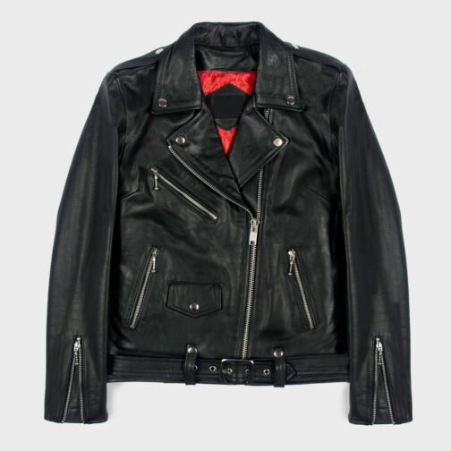 Blood Red Commando Leather Jacket - Image 2