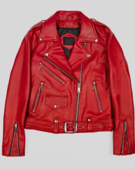 Blood Red Commando Leather Jacket
