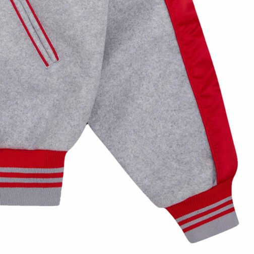 Cones and Bones ICECREAM Gray Varsity Jacket - Image 3
