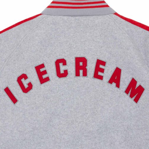 Cones and Bones ICECREAM Gray Varsity Jacket - Image 5