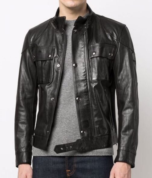 Matt Czuchry The Resident Season 05 Biker Black Leather Jacket