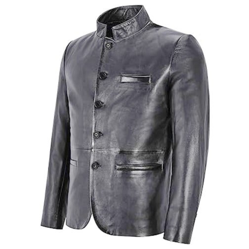 Constantine Harold Perrineau Gray Leather Jacket - Image 4