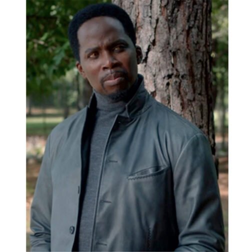 Constantine Harold Perrineau Gray Leather Jacket - Image 2