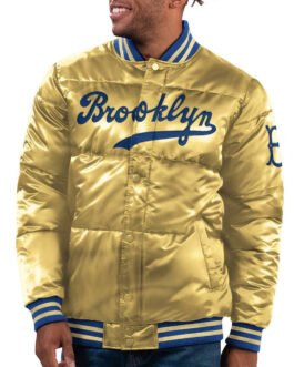 Brooklyn Dodgers Cooperstown Collection Bronx Puffer Satin Jacket