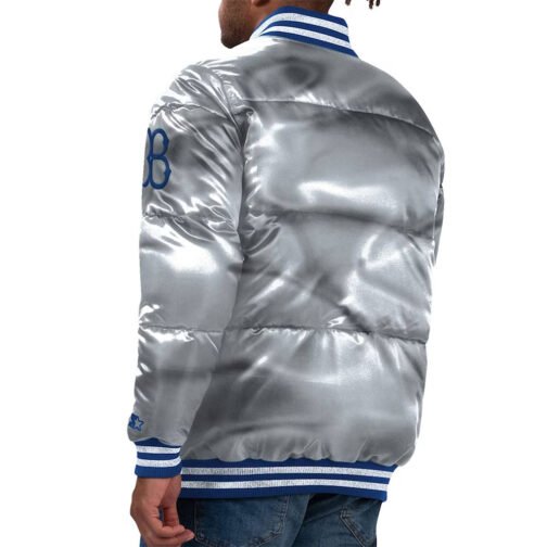 Brooklyn Dodgers Cooperstown Collection Bronx Puffer Satin Jacket - Image 6