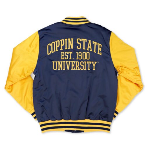 Coppin State Eagles Navy and Gold Jacket - Image 2