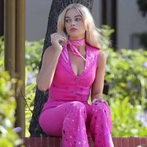 Barbie Margot Robbie Cotton Pink Vest - Image 6