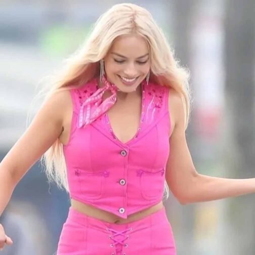 Barbie Margot Robbie Cotton Pink Vest - Image 13