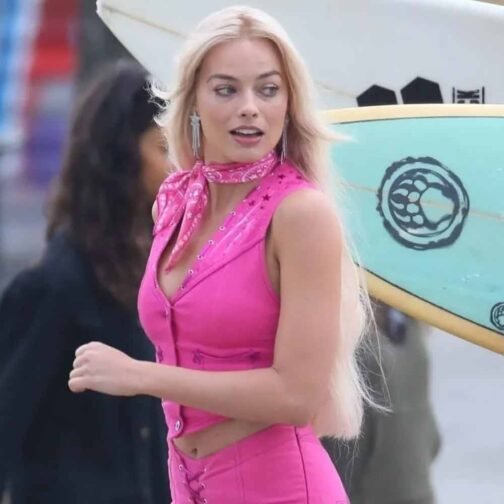 Barbie Margot Robbie Cotton Pink Vest - Image 21