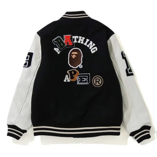 Crazy Patch Bape Varsity Jacket - Image 3