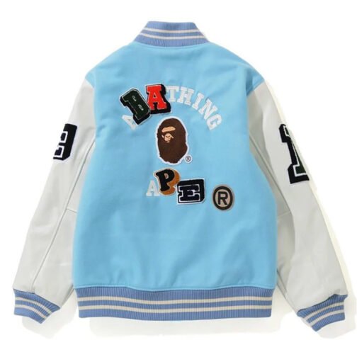 Crazy Patch Bape Varsity Jacket - Image 4