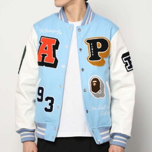 Crazy Patch Bape Varsity Jacket - Image 5