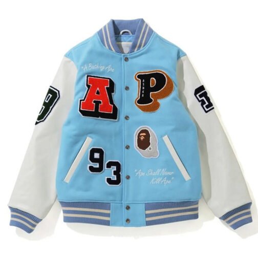 Crazy Patch Bape Varsity Jacket - Image 2