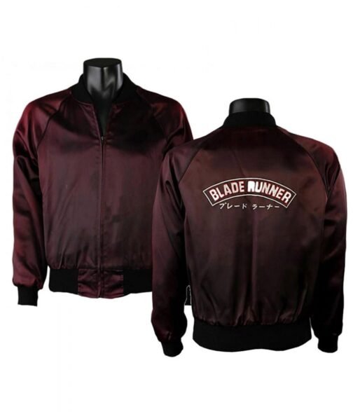 Blade Runner Crew 1982 Bomber Maroon Jacket - Image 3