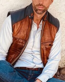 La Mujer Del Diablo José Ron Brown Leather Vest