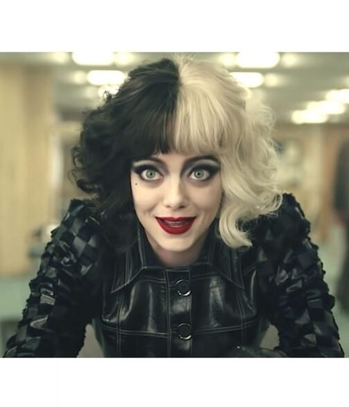 Cruella Emma Stone Black Leather Jacket - Image 4