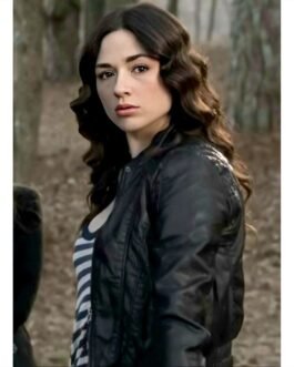 Crystal Reed Teen Wolf Blue Leather Jacket
