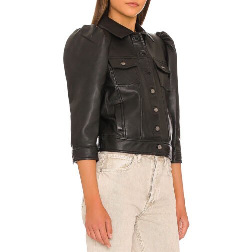 Marg Helgenberger CSI Vegas S02 Black Leather Jacket - Image 4