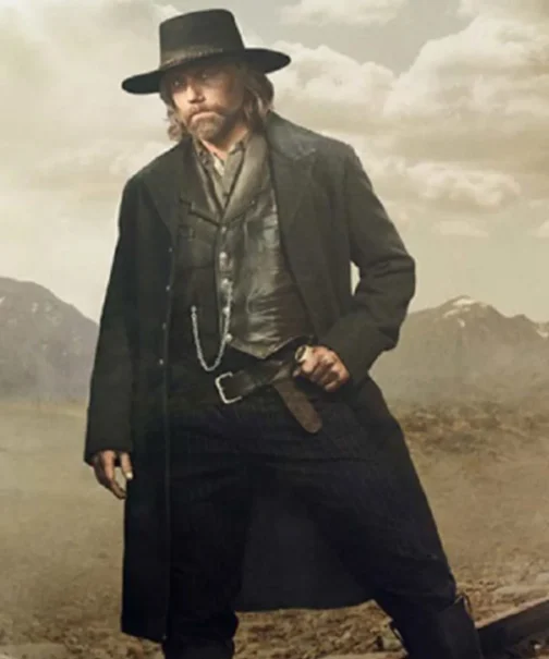 Anson Mount Hell on Wheels Black Wool Coat - Image 2